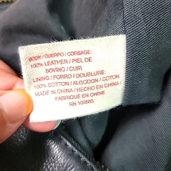 Lucky Brand Black Shoulder Bag Hobo Slouch Cowhide Leather - Picture 6 of 7